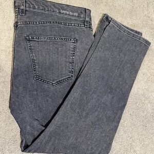 Current Elliott The Fling Slim Boyfriend Jeans Navy Cropped Low Rise Womens 32